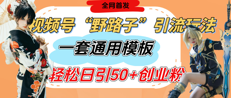 视频号“野路子”玩法,评论区疯狂截流,一套模板单日单号引流50+创业粉网创吧-网创项目资源站-副业项目-创业项目-搞钱项目网创吧